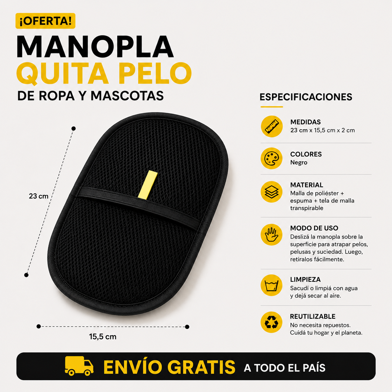 Guante Quitapelos